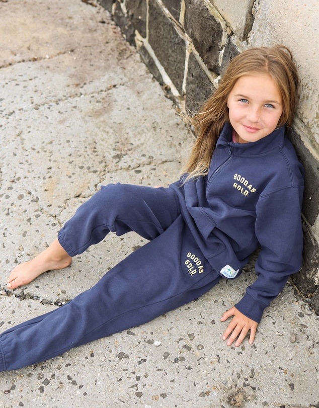 Skwosh - Good As Gold Kids Sweat Pant in Navy
