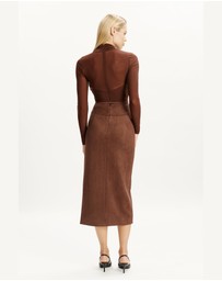 Bardot - Dante Vegan Suede Midi Skirt