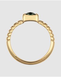 Elli Jewelry - Ring Crystal Wedding Statement 925 Sterling Silver Gold-Plated