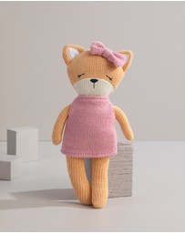 Living Textiles - Knitted Animal Toy- Frankie the Fox