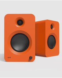 iWorld - Kanto REN 200W Powered Bookshelf Speakers with HDMI ARC, USB-C, and Bluetooth 5.3 - Matte Orange, Pair