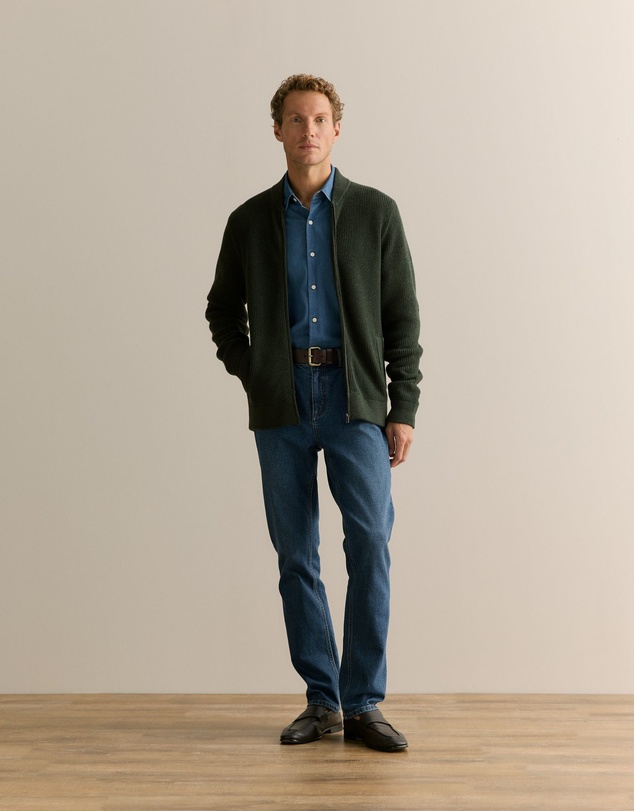 Trenery - Relaxed Fit Mid Wash Jean in Indigo Blue