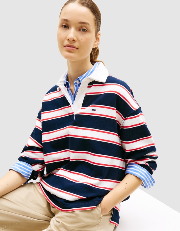 Tommy Jeans - Relaxed Sflag Stripe Rugby Polo