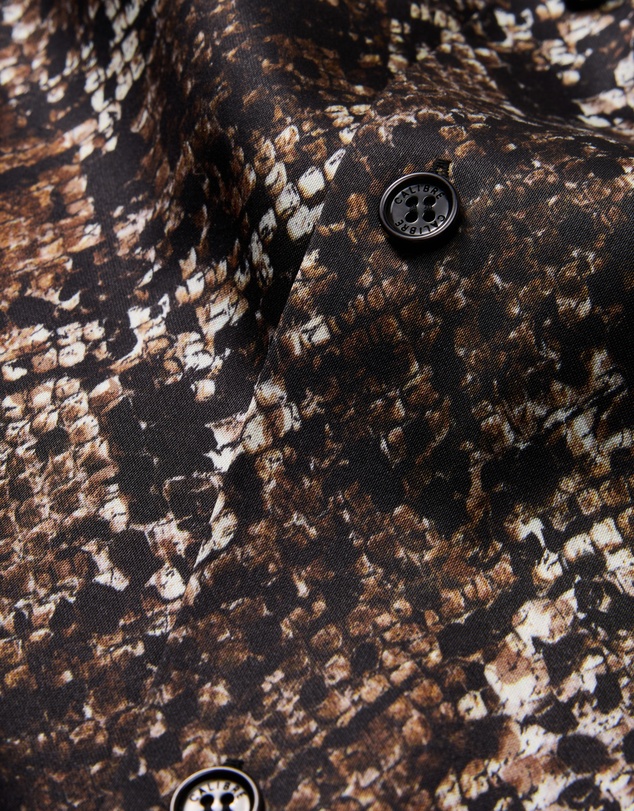 Calibre - Relaxed Camp Collar Shirt Chocolate