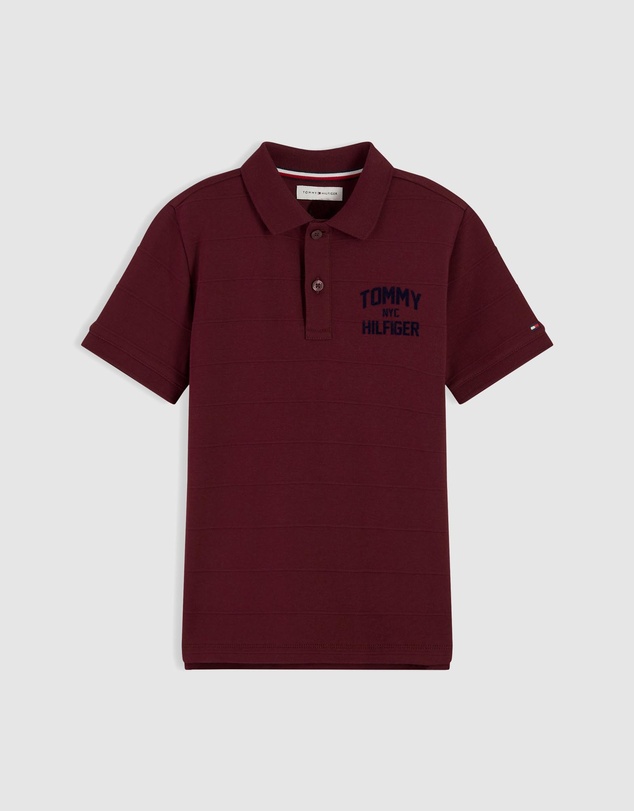Tommy Hilfiger - Textured Jersey Brand Polo SS - Kids