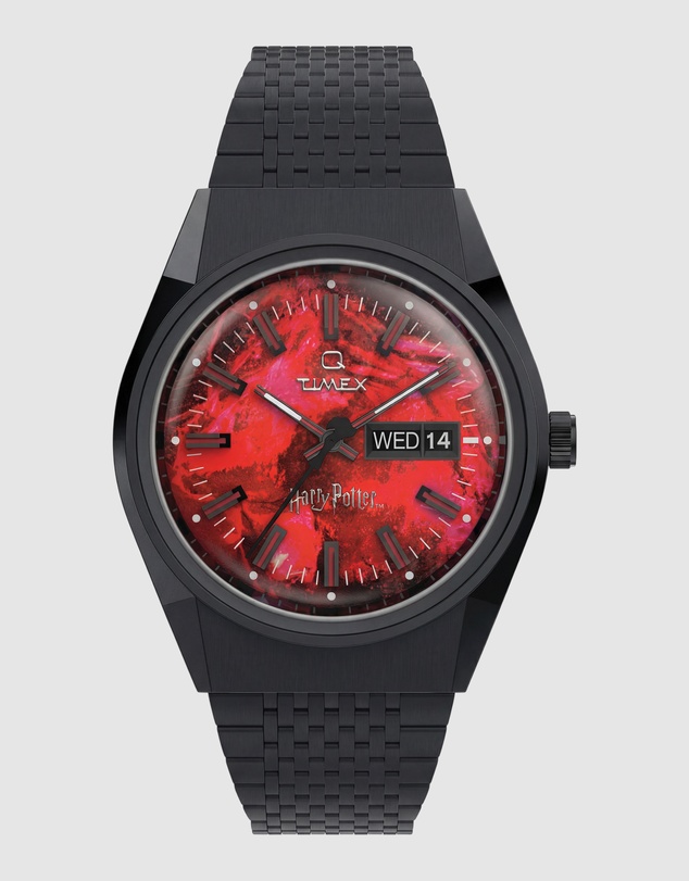 TIMEX - Harry Potter x Q Timex Sorcerer Stone 38mm Black Stainless Steel Bracelet Watch