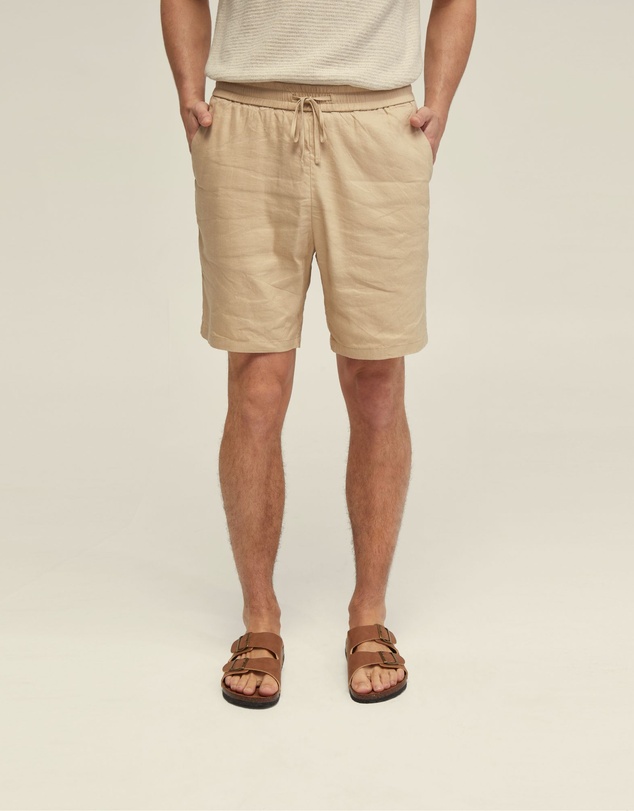 Oxford - Rufus Linen Pull On Shorts