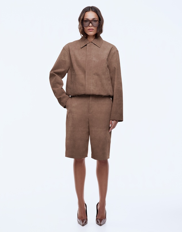 ENA PELLY - Ana Suede Bomber Jacket