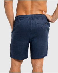 Coast Clothing - Linen Shorts - Navy