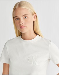 Calvin Klein Jeans - Tonal Embroidered Logo T-Shirt
