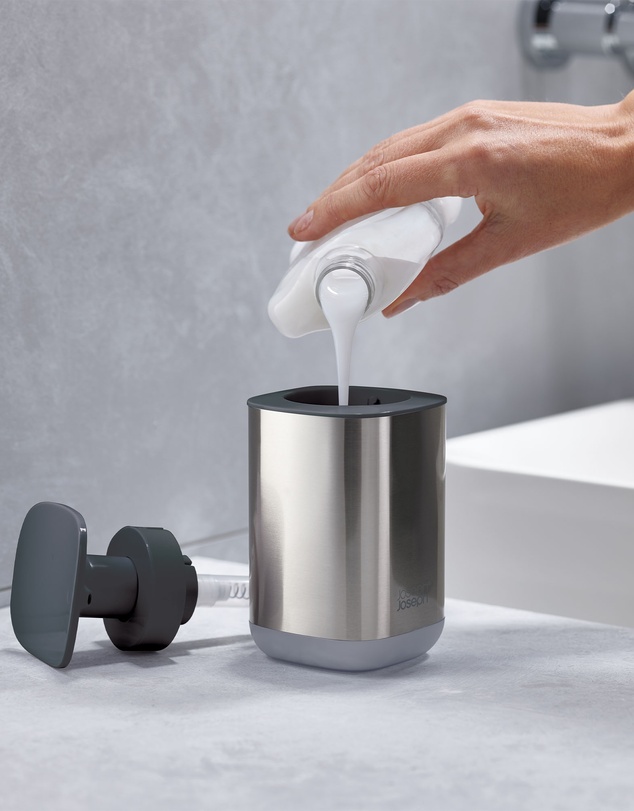 Joseph Joseph - Presto™ Steel Hygienic Soap Dispenser (Grey)