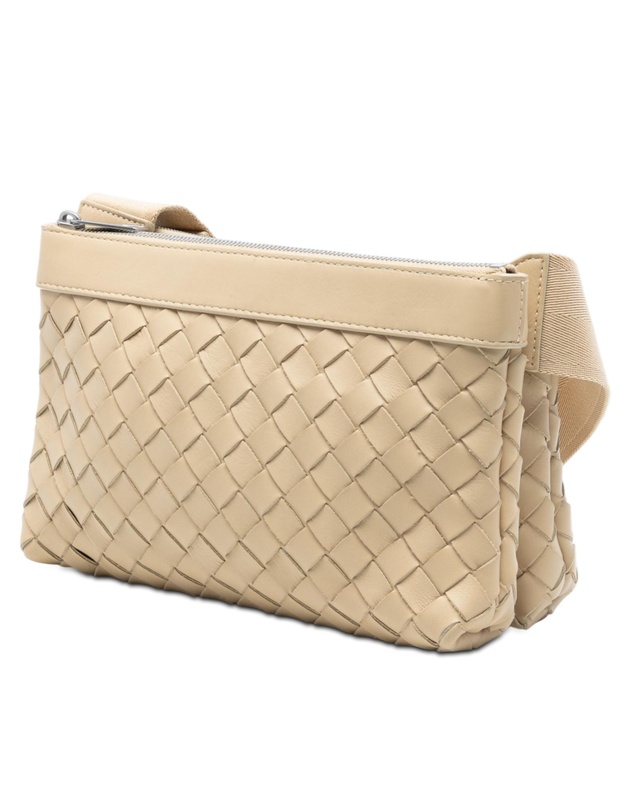 Pre-Loved by Azura Reborn - Pre-Loved Nappa Intrecciato Double Zip Crossbody