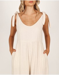 Petal & Pup - Ayla Linen Jumpsuit - Oatmeal