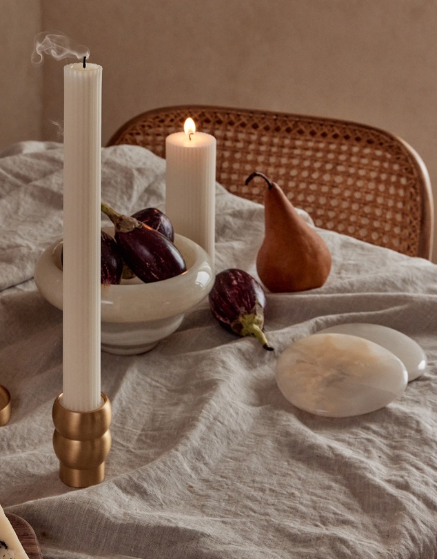 Black Blaze - Figure II Brass Candle Holder