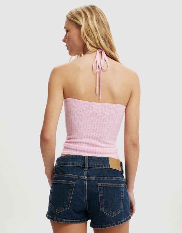 Cotton On - Crochet Knit Halter Top