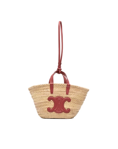 Pre-Loved by Azura Reborn - Pre-Loved Small Raffia Cuir Triomphe Classic Panier Tote