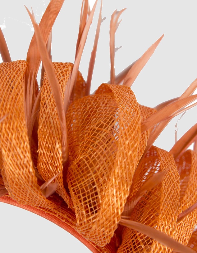 Max Alexander - Orange Sinamay Fascinator Headband