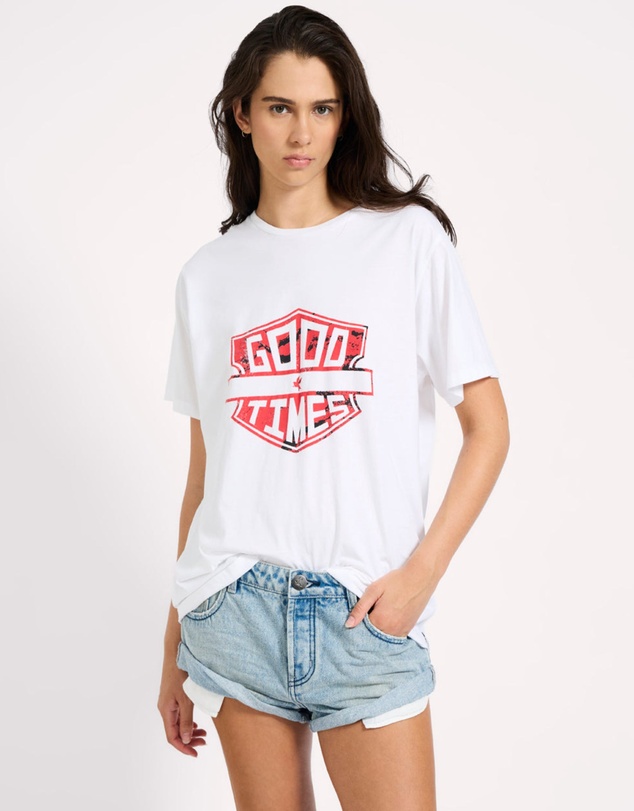 ONE TEASPOON - Good Times Boyfriend Tee - White