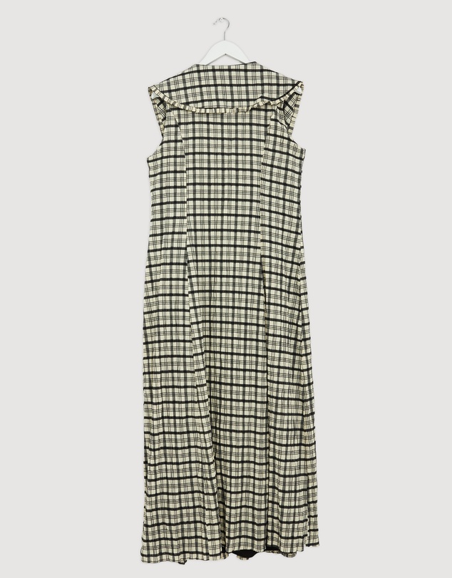 Revibe - Repaired The Fated Adela Check Collared Maxi Dress - AU 16