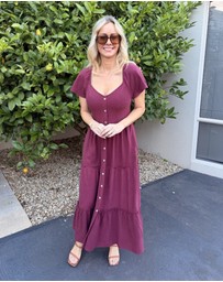 Esther & Co - Celie Dress - Bordeaux