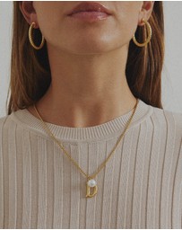 Zahar - Pearl Letter D Necklace