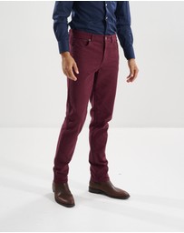 3 Wise Men - 3 Wise Men Ruxton Moleskin Trouser - Burgundy