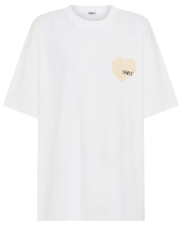 SSAINT - Heart Tee White & Cream