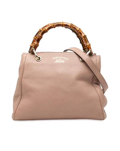 Pre-Loved by Azura Reborn - Pre-Loved Small Calfskin Bamboo Shopper Satchel