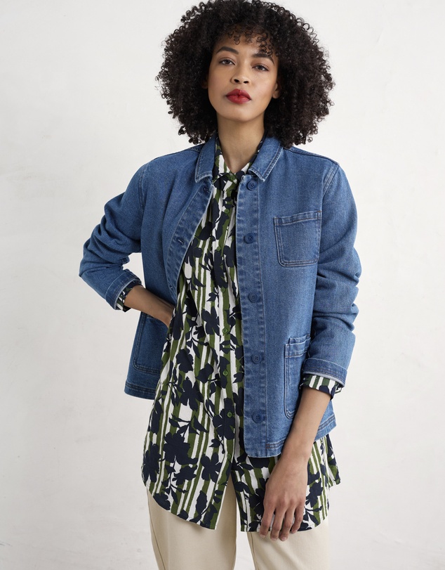 Seasalt - Seasalt Cornwall Green Wren Flutter Shirt