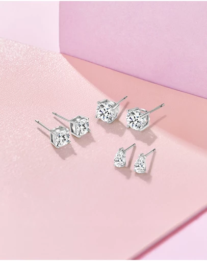 Mestige Kids - One a Day Earrings Set - Silver Plated