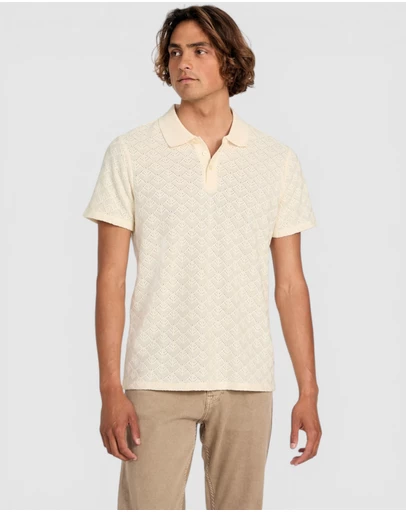 GUESS - Logan Knitted Short Sleeve Polo Shirt