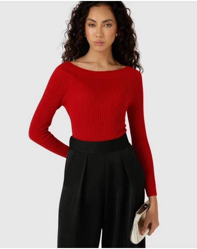 SACHA DRAKE - Claire Knit In Red