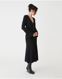 Forcast - Danica V-Neck Rib Knit Dress