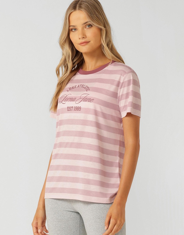 Lorna Jane - Luxe Athletic Stripe T-Shirt