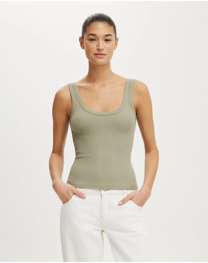 Cotton On - Blake Rib Scoop Tank