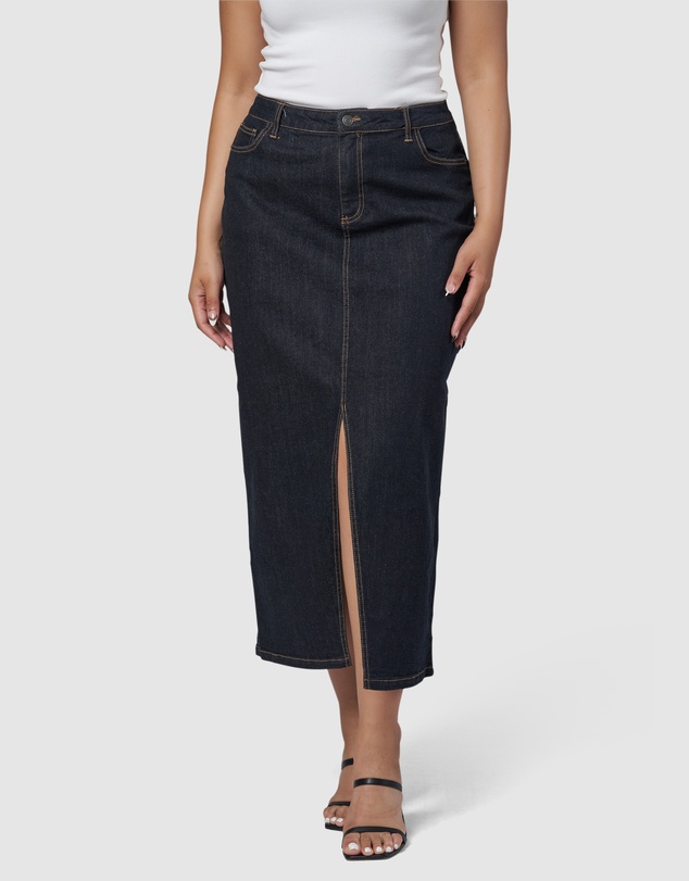 Sunday In The City - Hype Denim Maxi Skirt