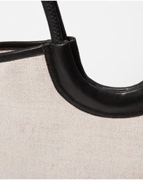 & Other Stories - Leather-Detailed Straw Tote Bag