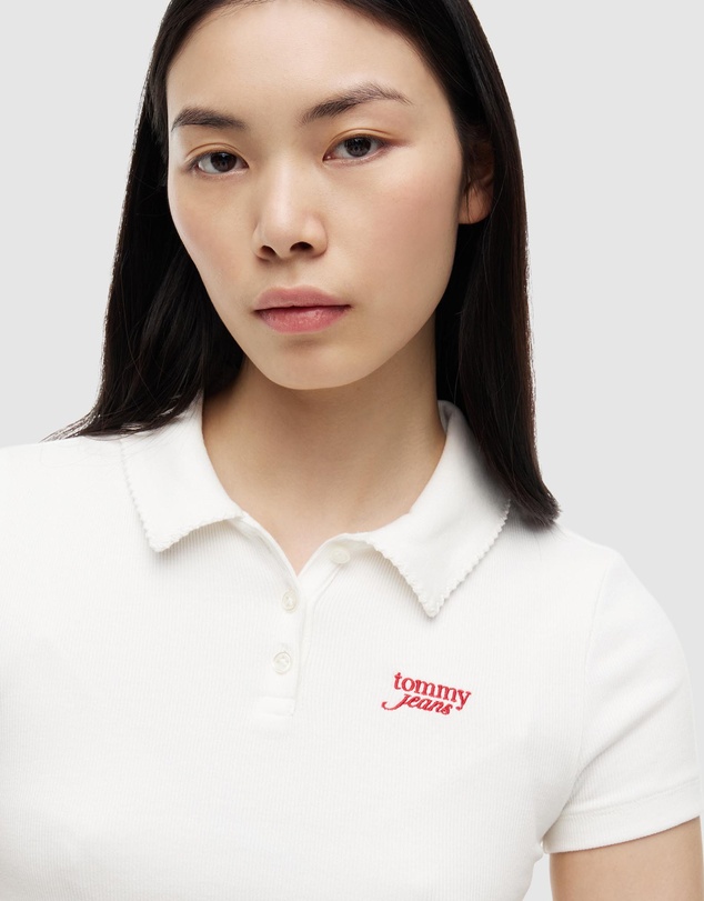 Tommy Jeans - Slim Rib Script Polo