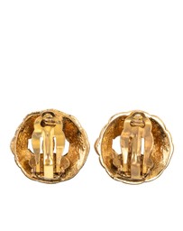 Pre-Loved by Azura Reborn - Pre-Loved Gold Plated CC Round Clip On Earrings