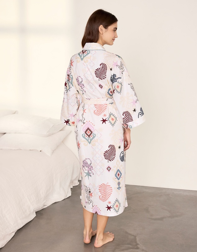 Chelsea Peers - Cotton Poplin Ikat Longline Kimono