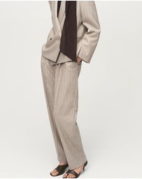 M.N.G - Pinstripe Wool Suit Trousers