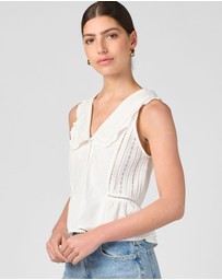 MVN - Embroidered Collared Top