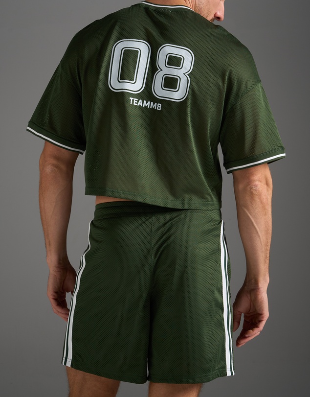 TEAMM8 - S.S.C. Fraternity Drop Sleeve Crop Tee