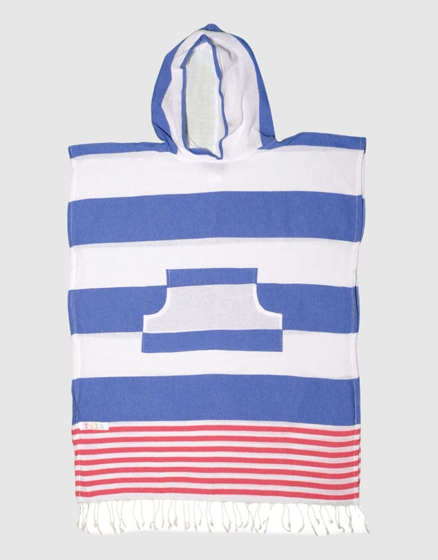 Tolu Australia - Adult Hooded Beach Towel in Sailor Blue – Quick-Dry Swim Poncho for Swimming & Surfing