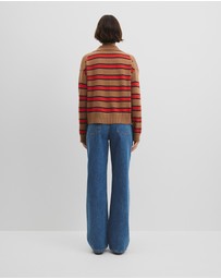 Country Road - Australian Cotton Blend Stripe Knit Polo