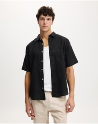 Cotton On - Relaxed Linen Short Sleeve Shirt