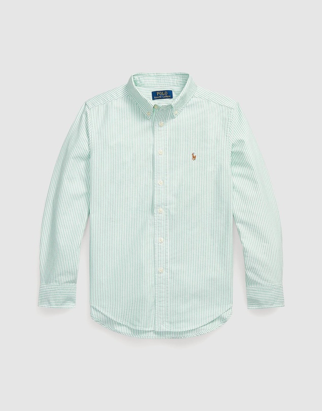 Polo Ralph Lauren - Woven Embroidered Stripe Sport Shirt - Teens