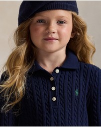 Polo Ralph Lauren - Mini-Cable Polo Sweater Dress - ICONIC EXCLUSIVE - Babies-Kids
