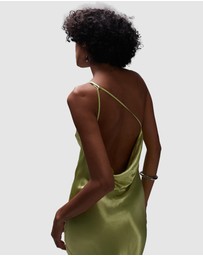 TOPSHOP - Asymmetric One Shoulder Open Back Midi Occasion Dress