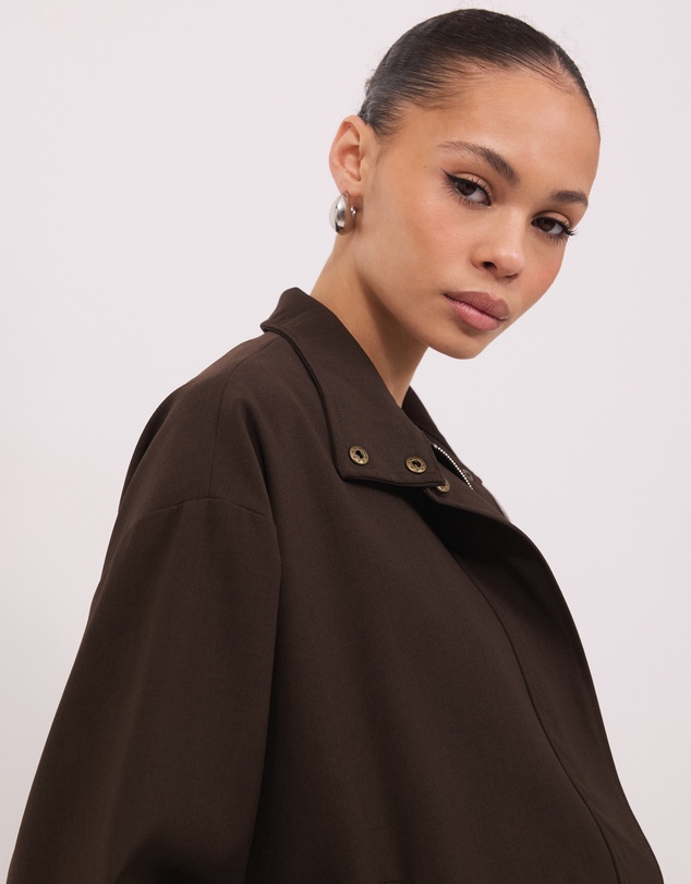Calli - Karise Relaxed Funnel Neck Bomber